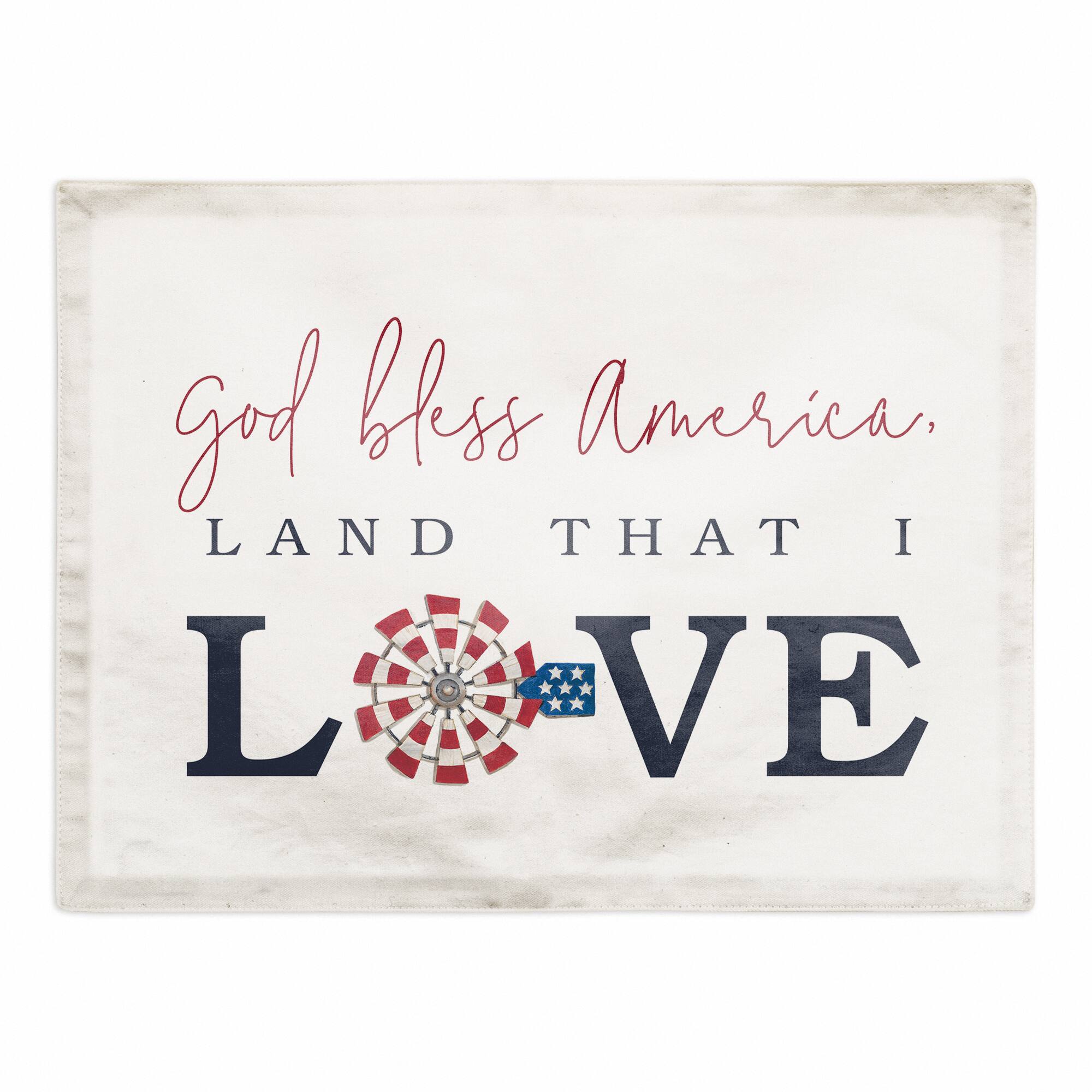 God Bless America Land That I Love Twill Placemat